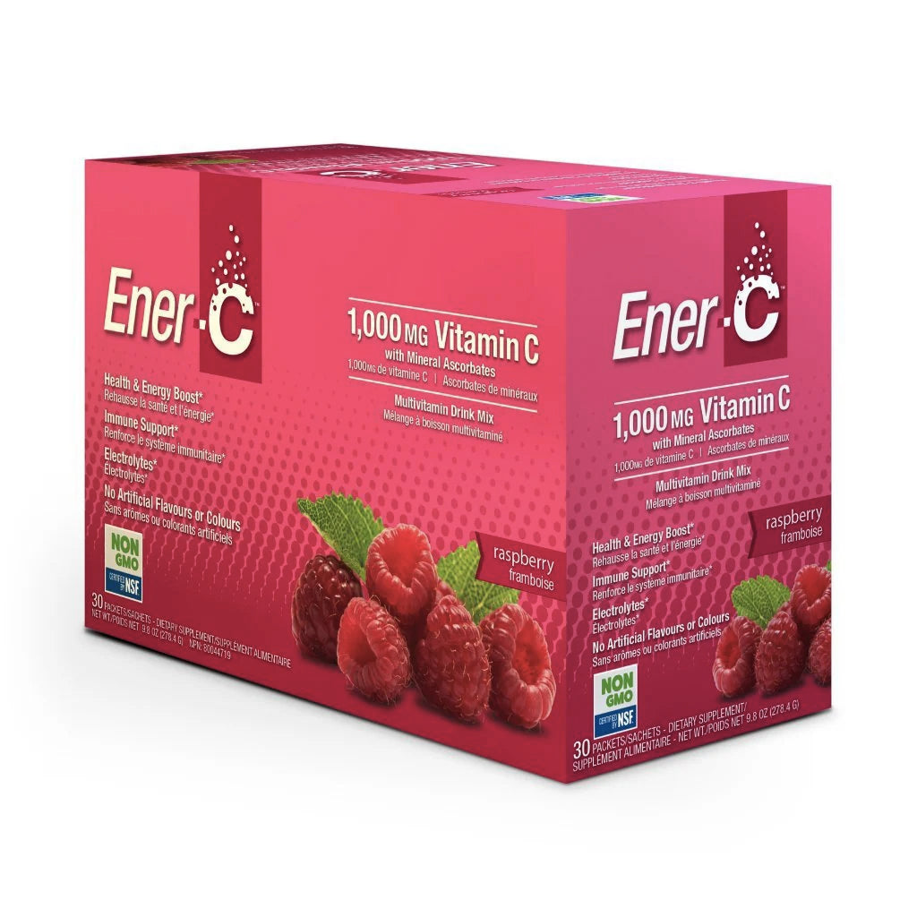 Mélange à boisson multivitaminé - Framboise - Ener-C - 30 sachets